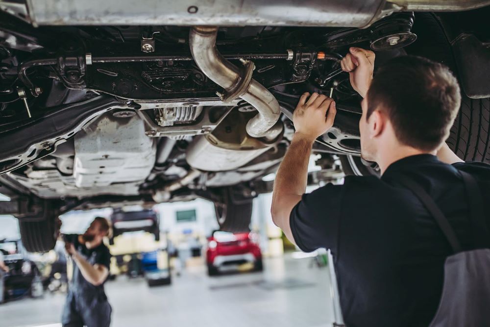 Car being serviced