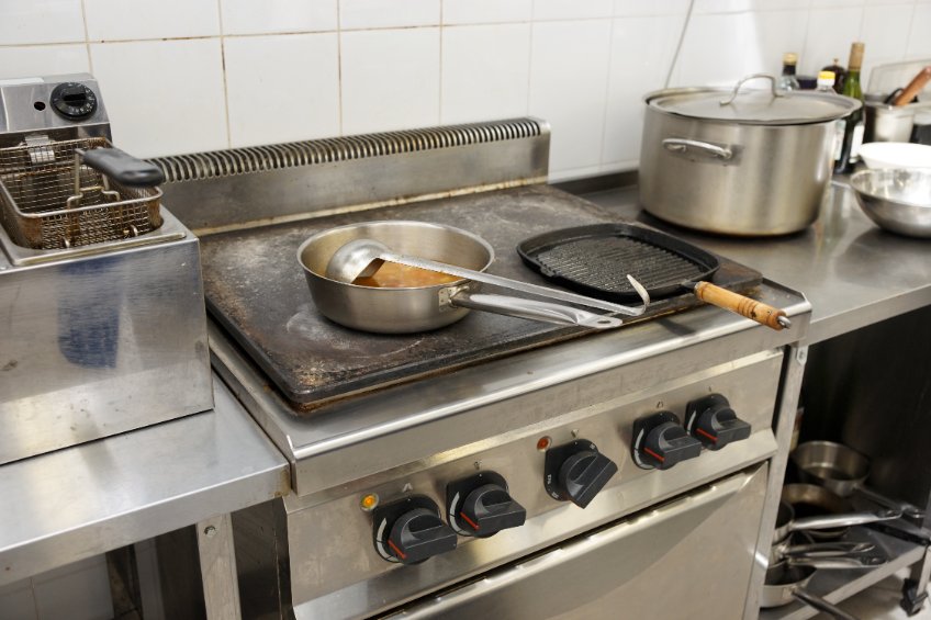 Oven in commercial kitchen